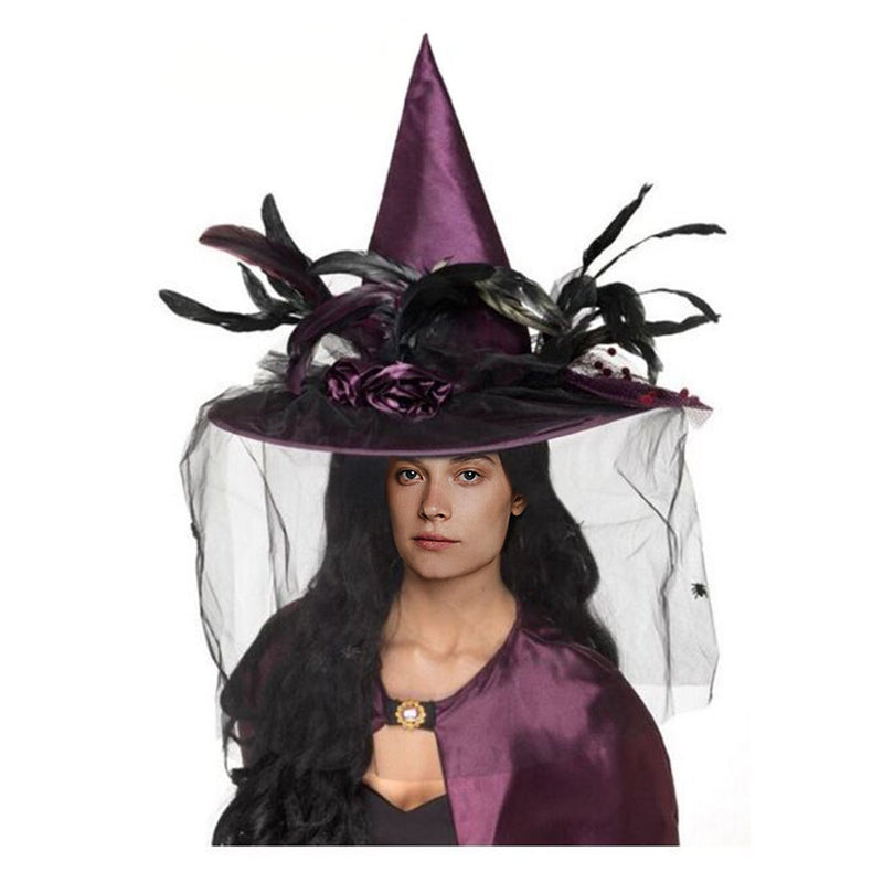 Chapeau de Sorcière Halloween Déguisement pour Femme - CA Mode