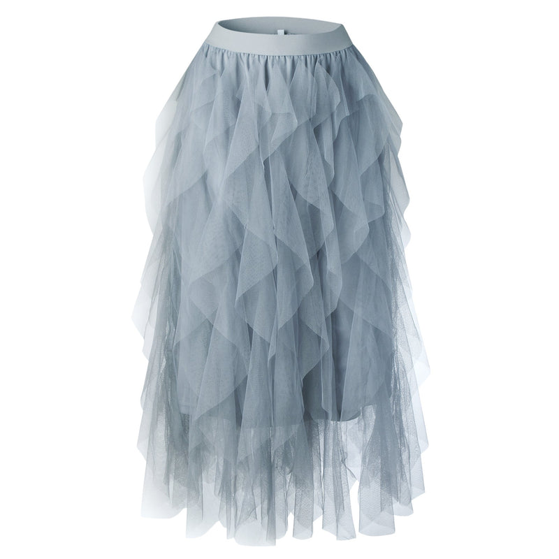 Jupe Longue Classique en Tulle à Taille Élastique