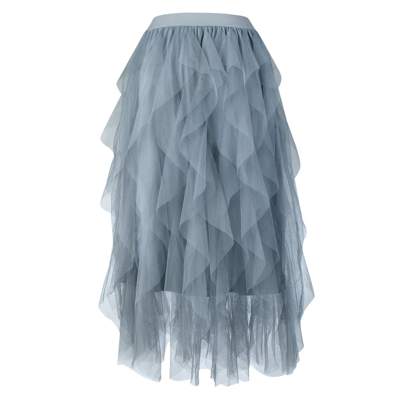 Jupe Longue Classique en Tulle à Taille Élastique