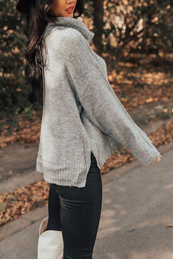 Plush Comfort Solid Color Turtleneck Sweater