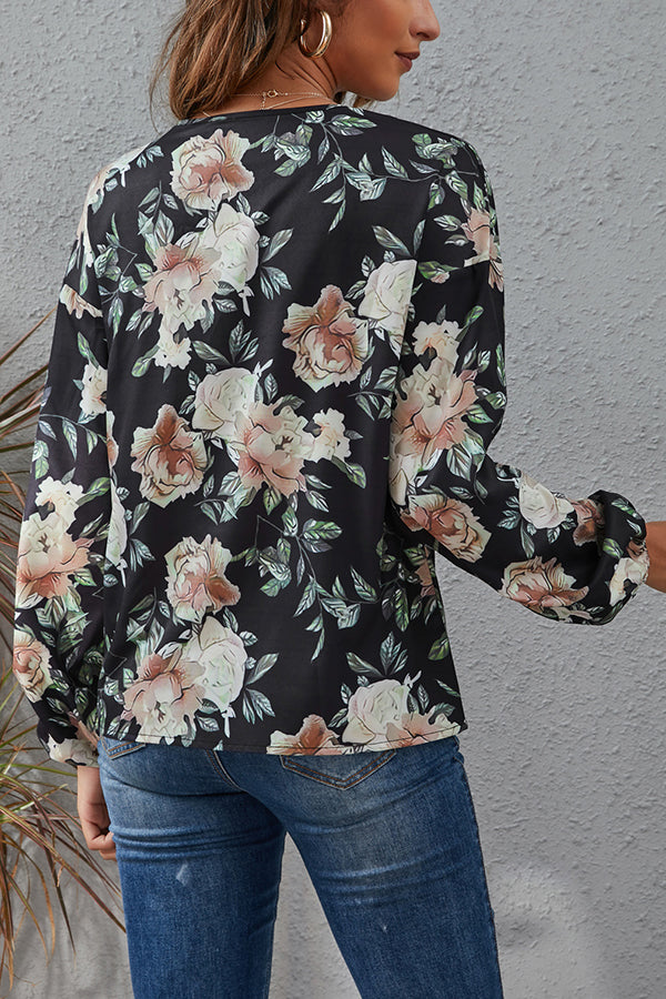 Night Time Garden Floral Blouse