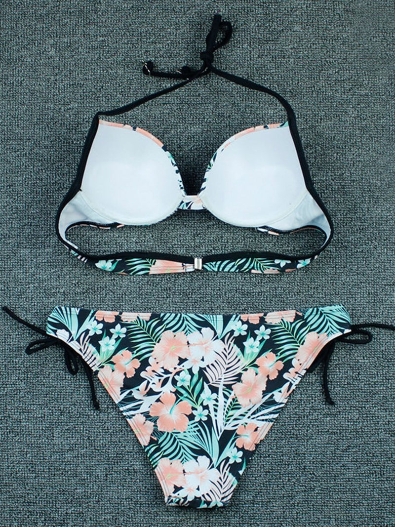 Ensemble Bikini Dos Nu Bretelles Floral