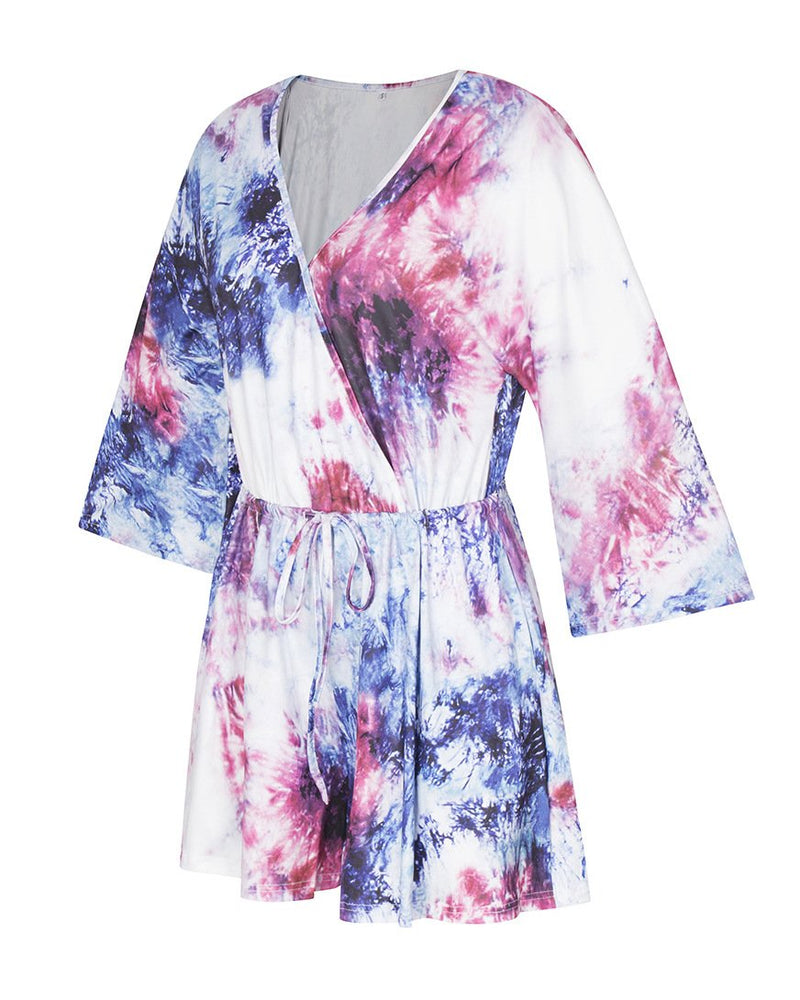 Mini-Robe Imprimée Florale Col en V