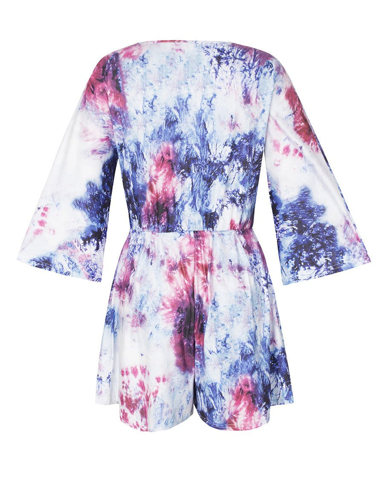 Mini-Robe Imprimée Florale Col en V