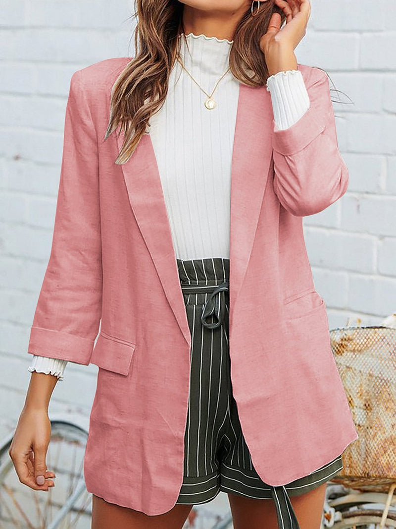 Blazer Chic avec Poche à Col Revers - CA Mode