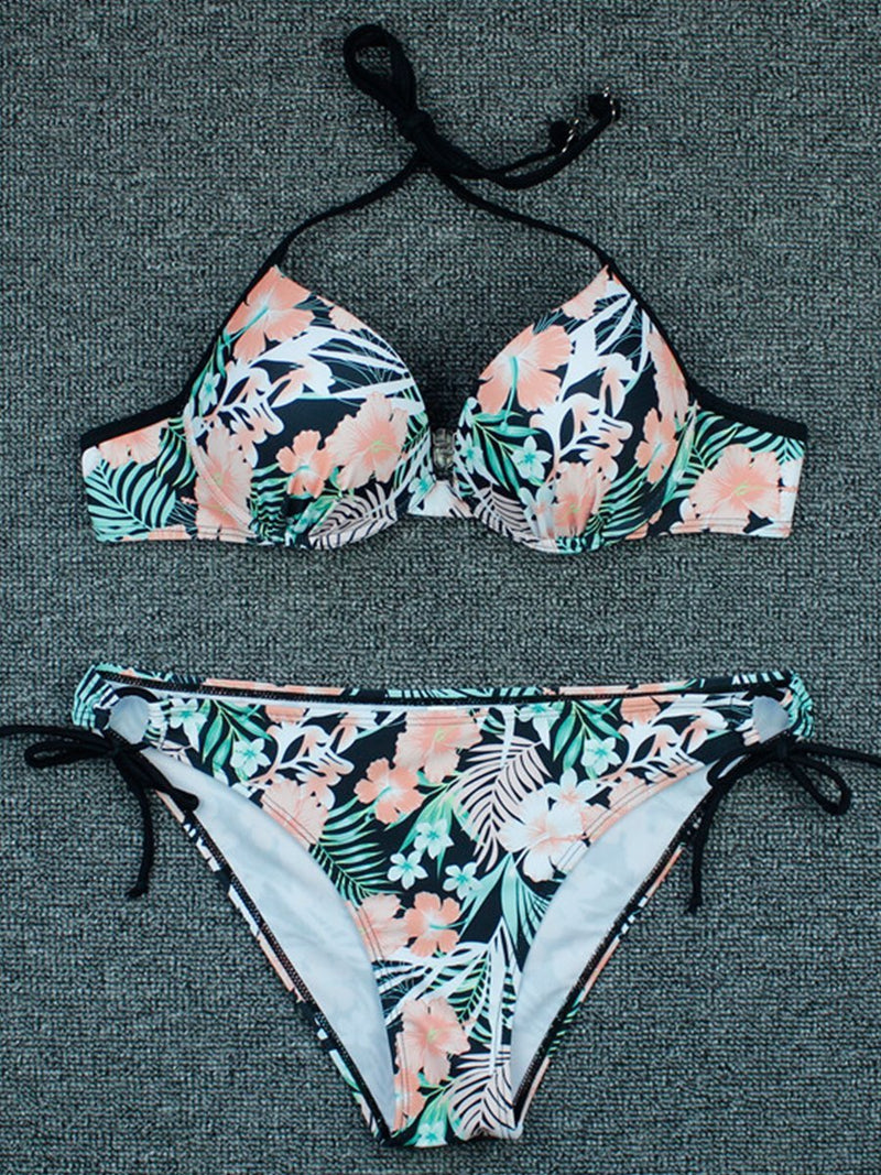 Ensemble Bikini Dos Nu Bretelles Floral