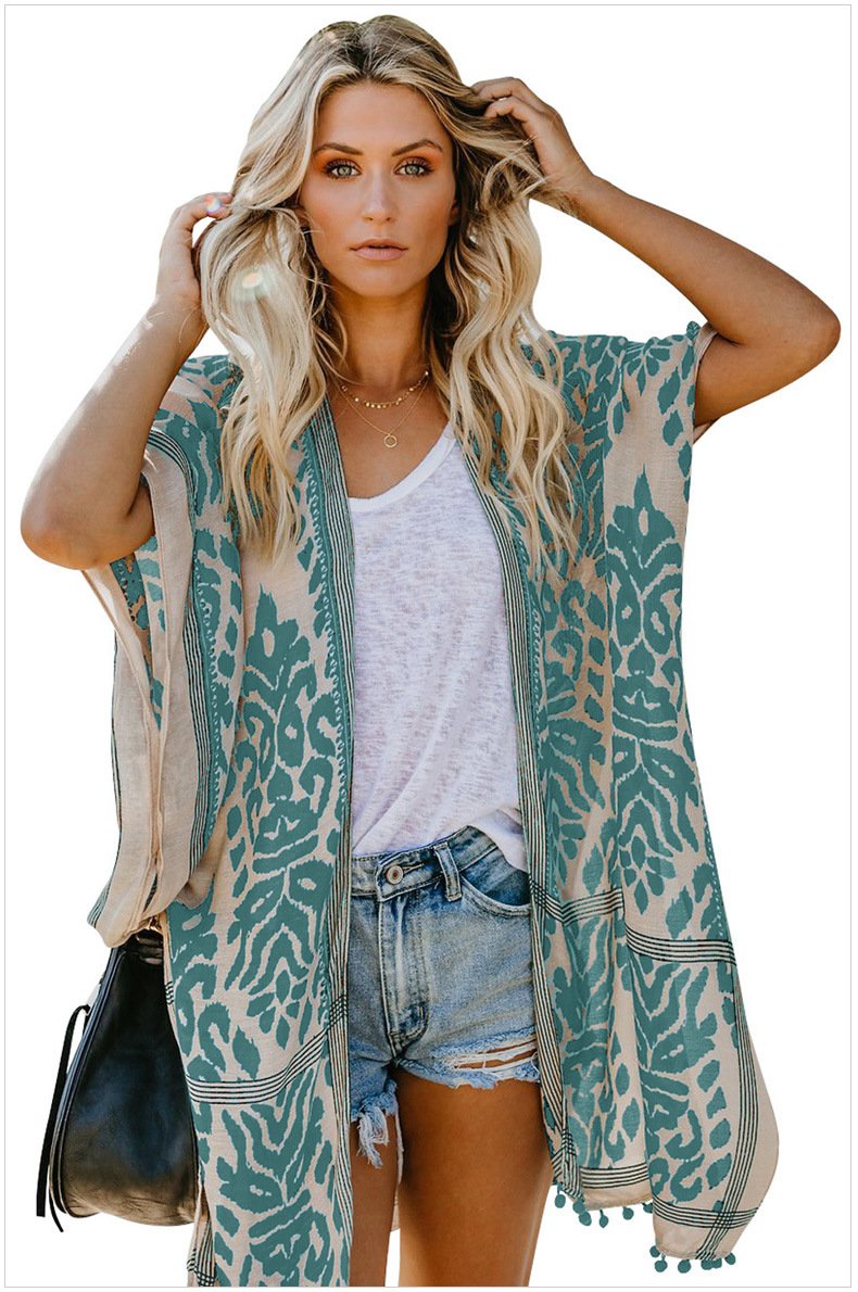 Mode Kimono Tassel Couverture Plage Cover up