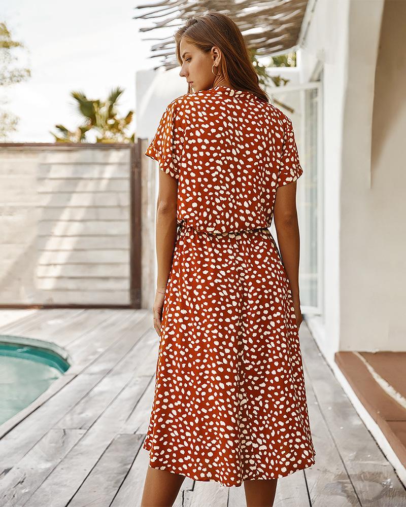 Robe Midi Floral Léopard