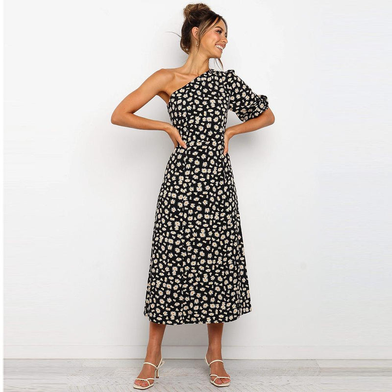 Robe Midi Asymétrique Floral