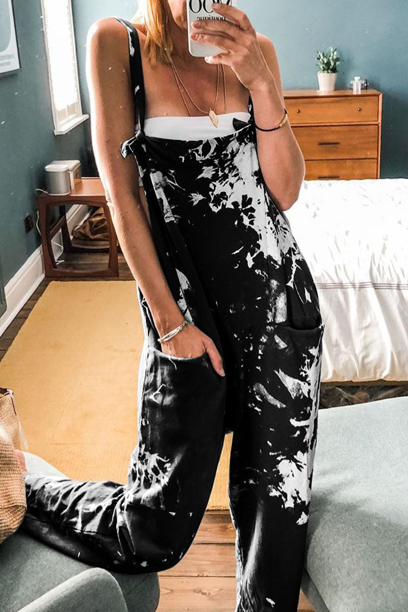 Tie Dye Loose Dungarees