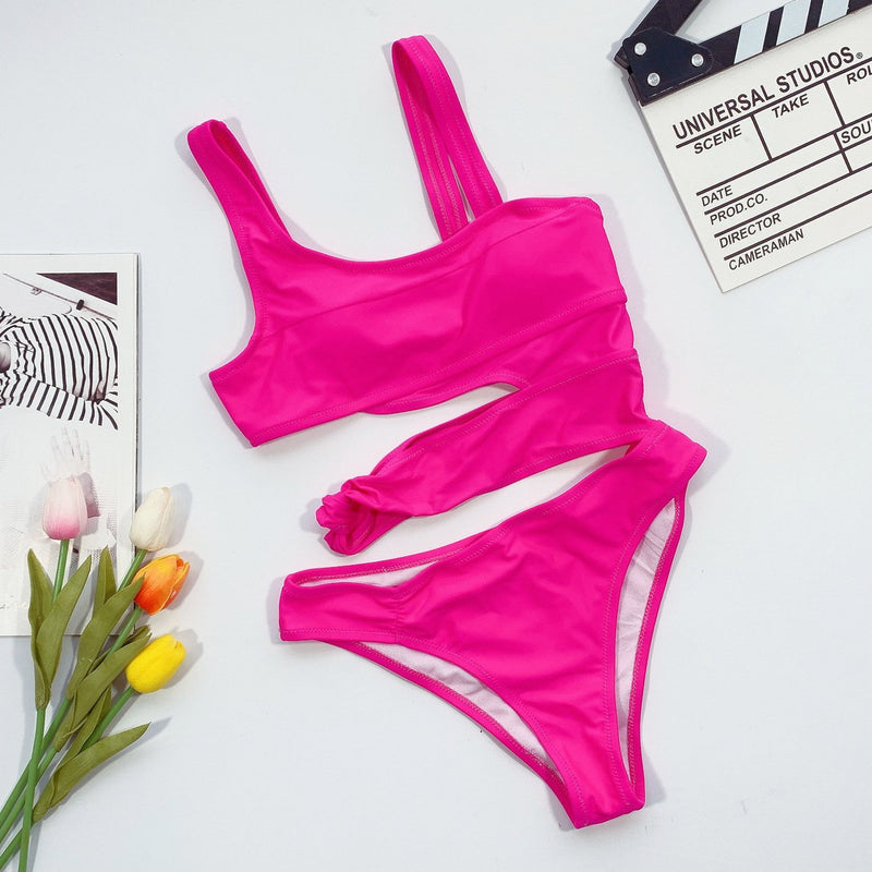 Monokini Évidé Couleur Unie