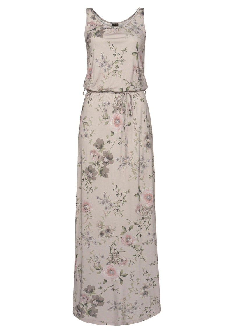 Robe Longue Floral Sans Manches