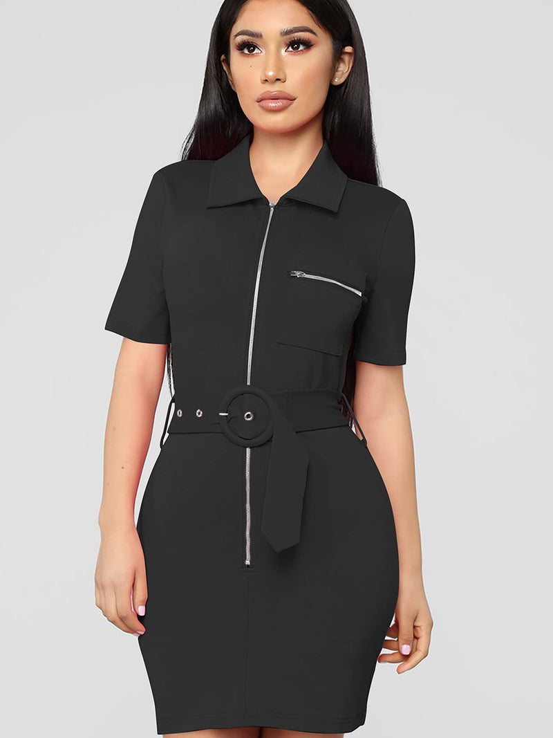 Obviously Into You Belted Dress