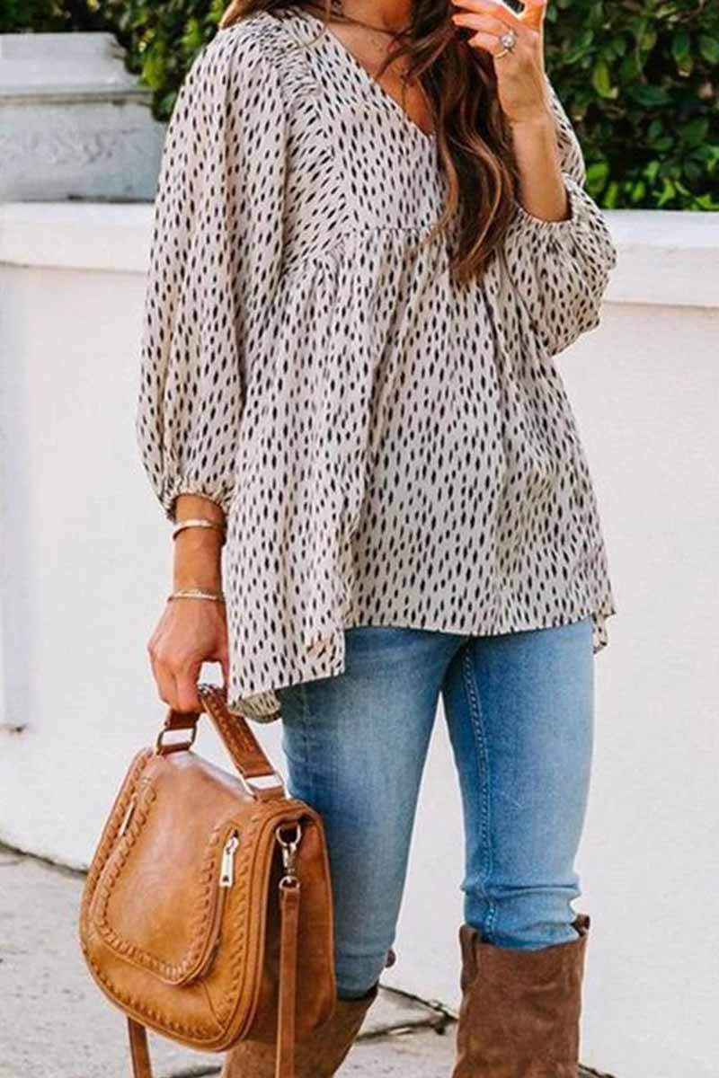 Top Floral Amples Simple en Col V