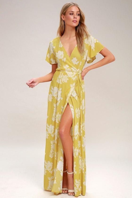 Maxi Robe Décontractée en été Jaune - CA Mode