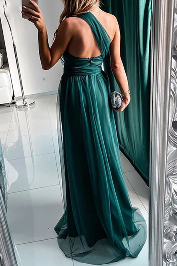 Robe Longue de Soirée Une Épaule