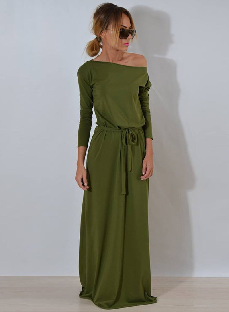 One Shoulder Maxi Dress