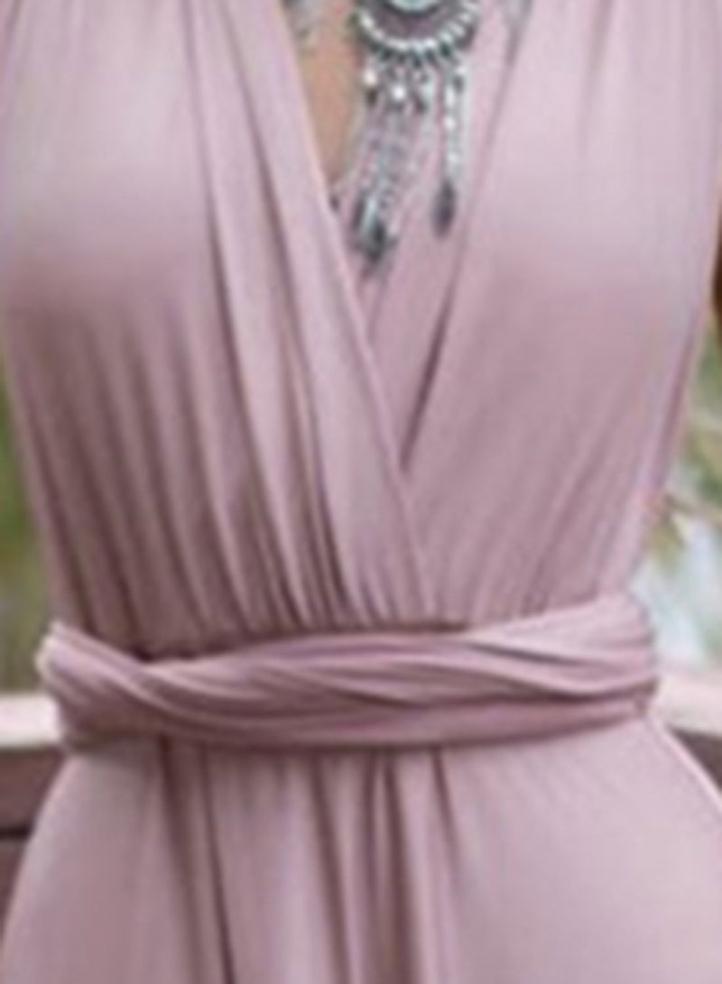 Elegant V Neck Backless Long Prom Dress - CA Mode