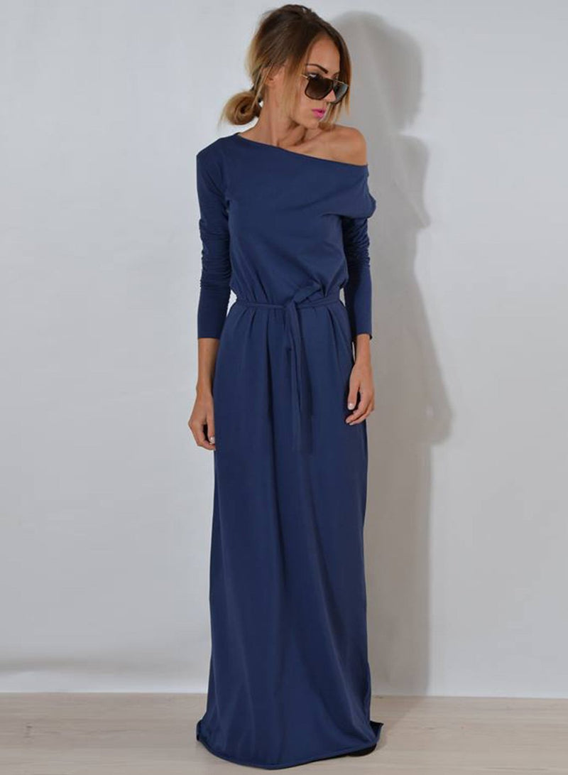 One Shoulder Maxi Dress