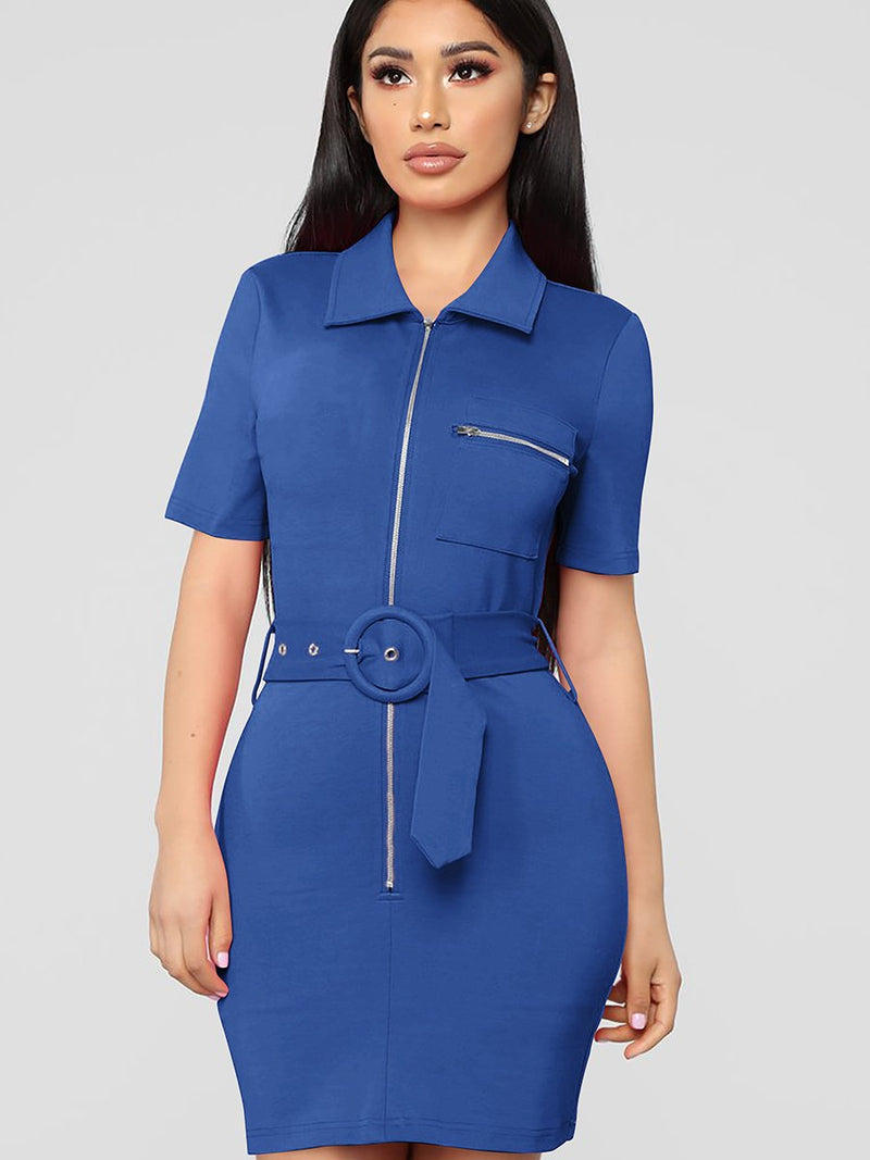 Obviously Into You Belted Dress