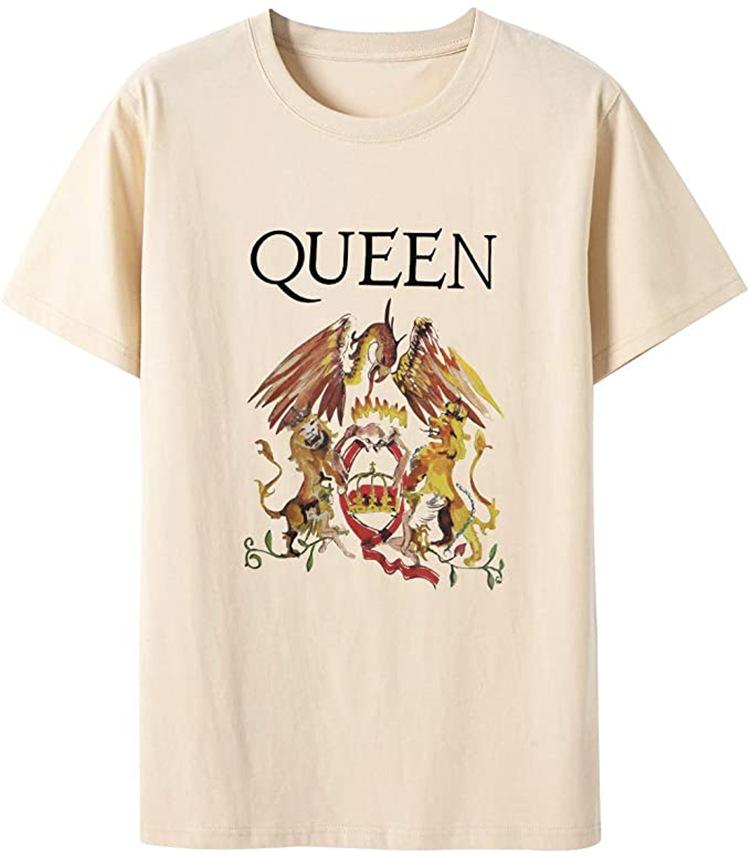 T-shirt à Manches Courtes et Col Rond Imprimé Queen