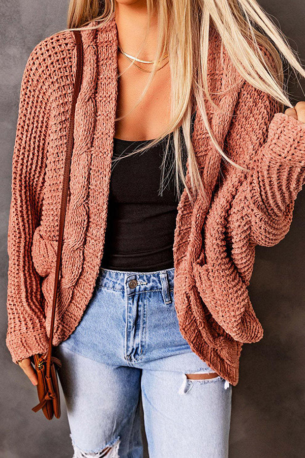 Full of Grace Pocketed Cable Knit Cardigan