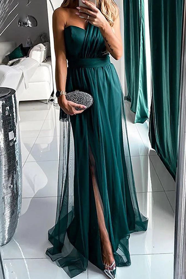 Robe Longue de Soirée Une Épaule