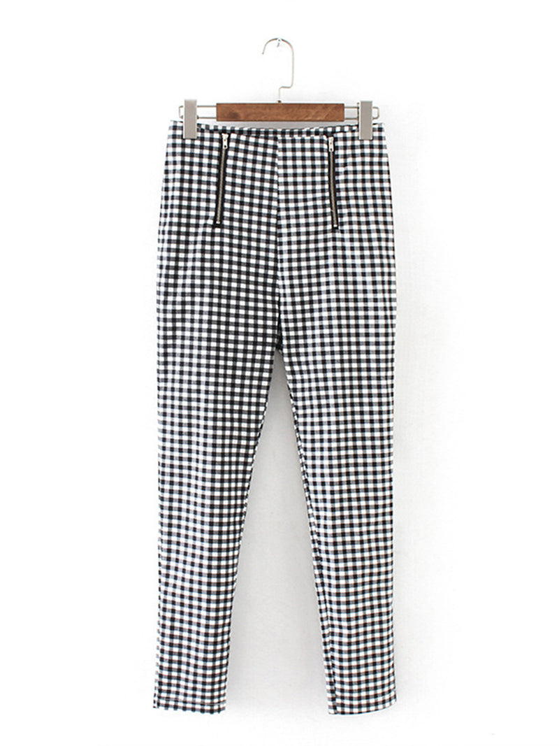 Pantalon à Motif de Grille