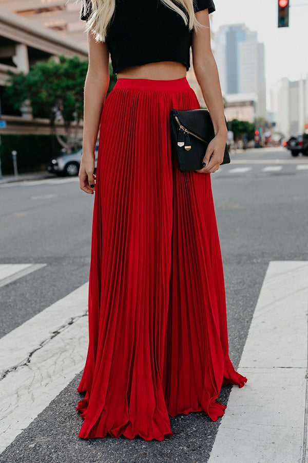 For Eternity Pleated Maxi Skirt