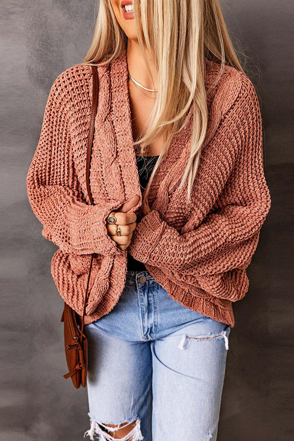 Full of Grace Pocketed Cable Knit Cardigan