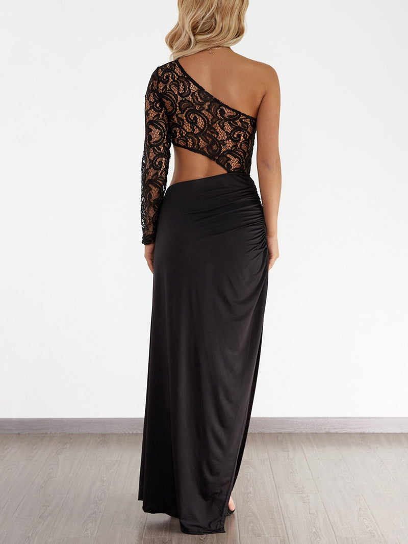 Robe Sexy Asymétrique à Epaule Dénudée