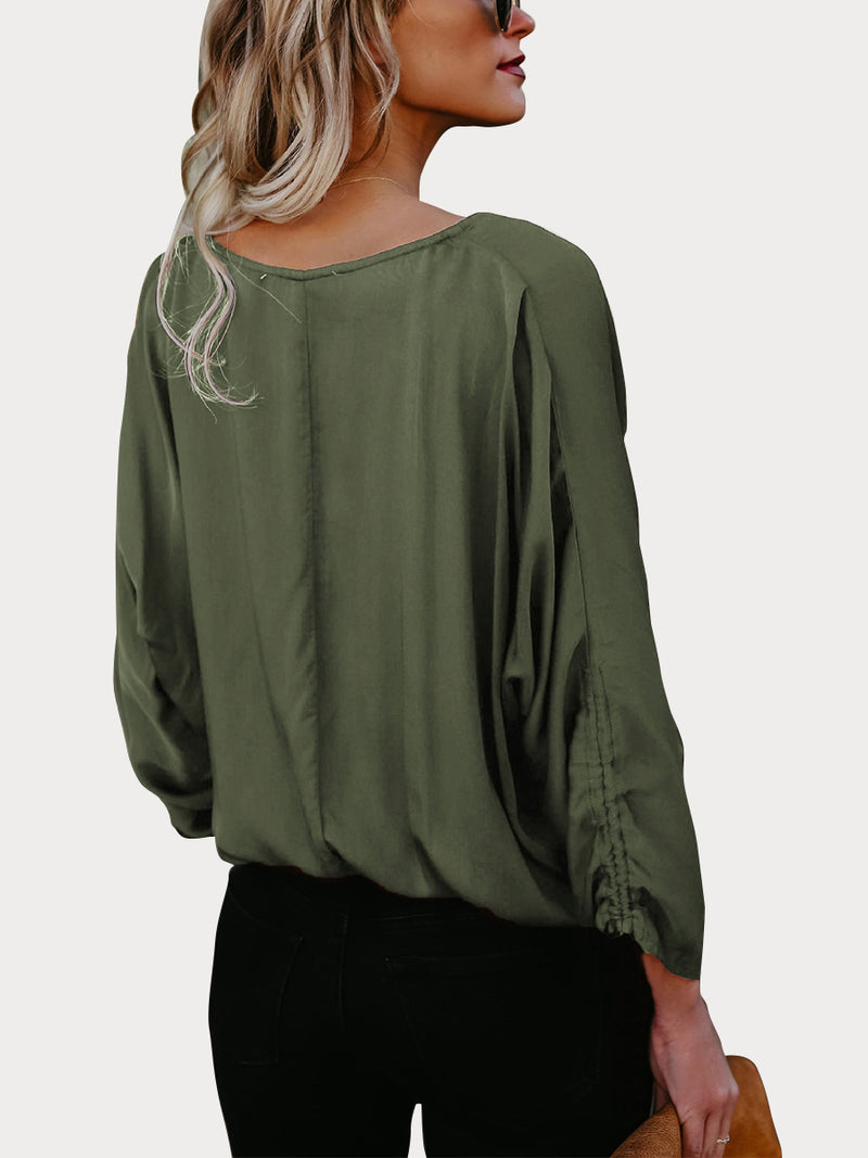 Chemise Type Lâche En Coton Vert - CA Mode