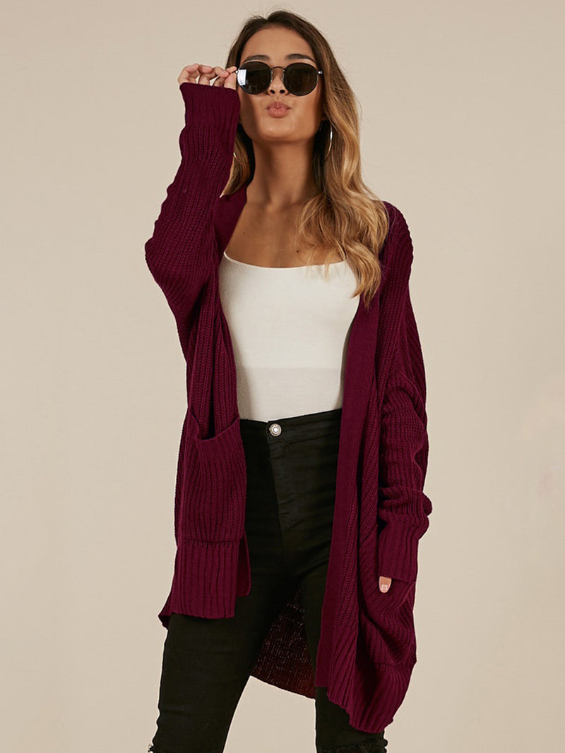 Manteau en Tricot Cardigan avec Poches - CA Mode