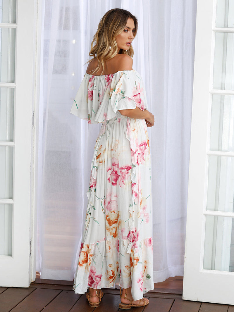 Maxi Robe à Imprimé Floral - CA Mode