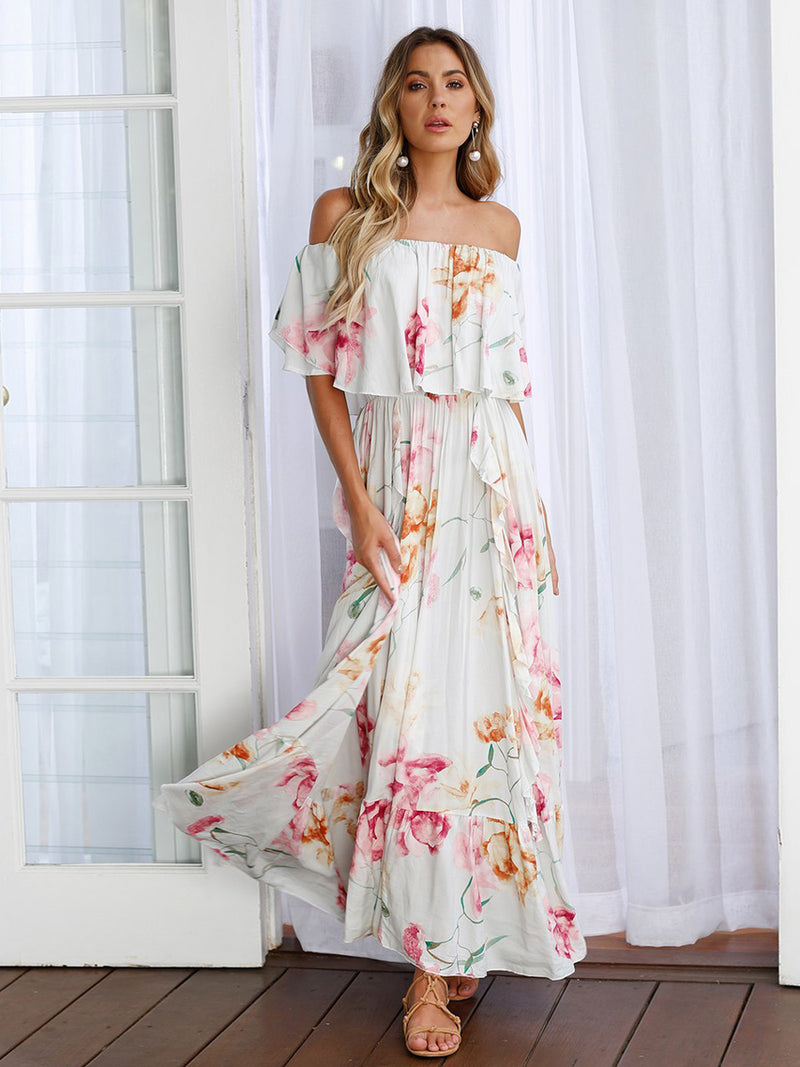 Maxi Robe à Imprimé Floral - CA Mode