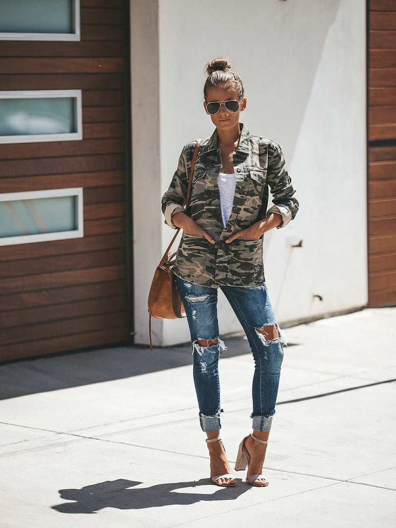 Veste Camouflage à Poche Write Home