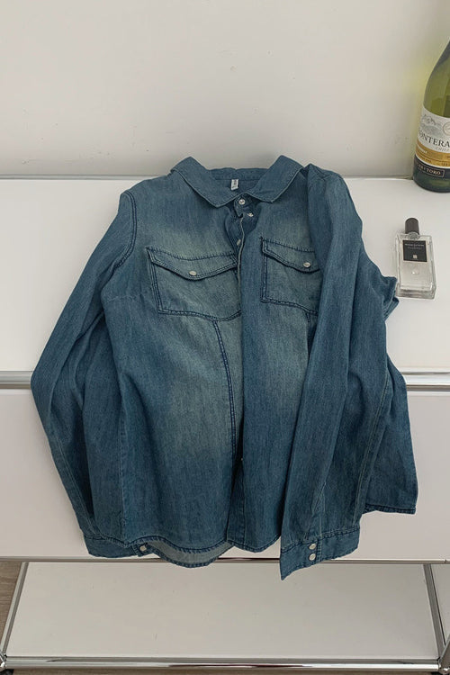 Retro Western Denim Shirt