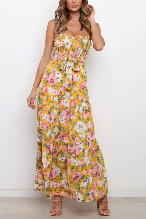 Love In The Air Tiered Floral Maxi Dress