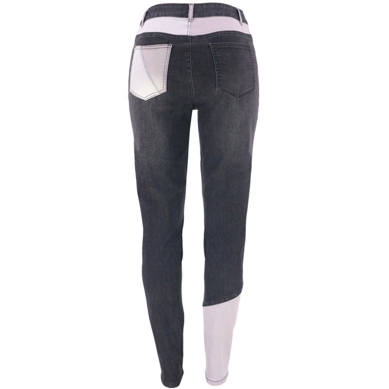 Denim Jean Coupe Slim Taille Haute