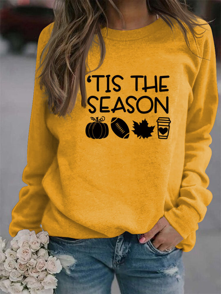 Fashion Long Sleeve O-Neck Printed Top Sweatshirt