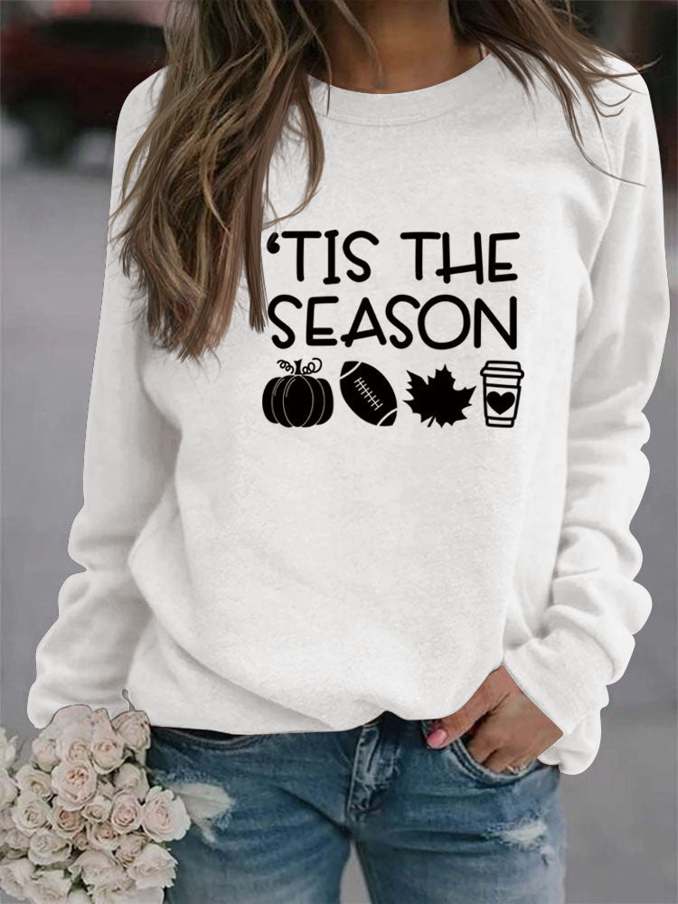 Fashion Long Sleeve O-Neck Printed Top Sweatshirt