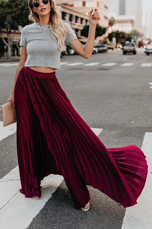 For Eternity Pleated Maxi Skirt