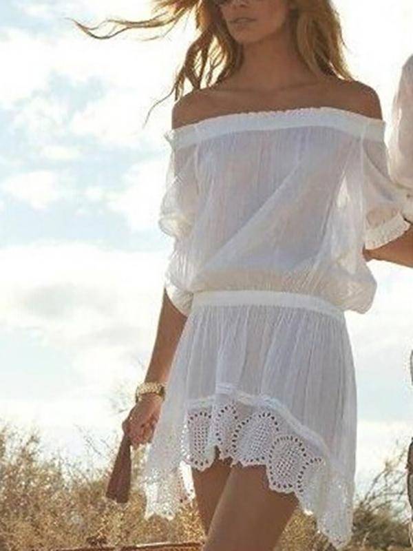 Robe Semi-transparent en Dentelle