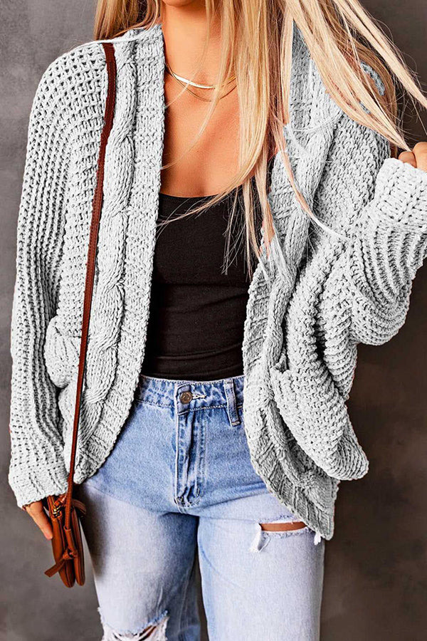 Full of Grace Pocketed Cable Knit Cardigan