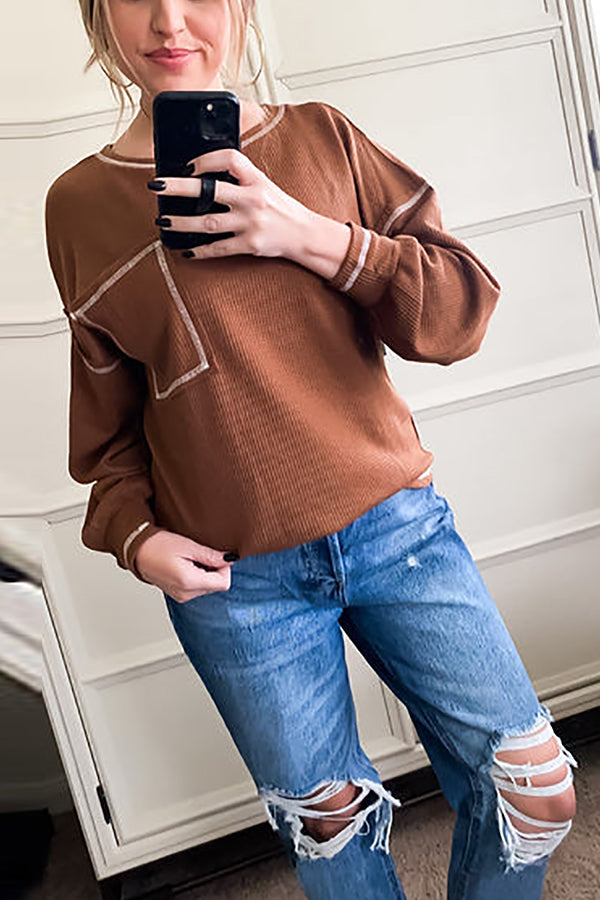 Finally Friday Waffle Knit Top