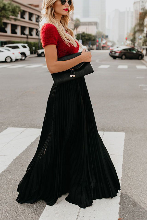 For Eternity Pleated Maxi Skirt