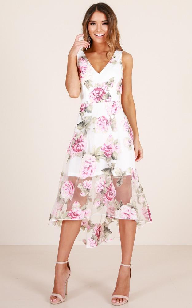 Robe Col en V à Imprimé Floral 工厂不做