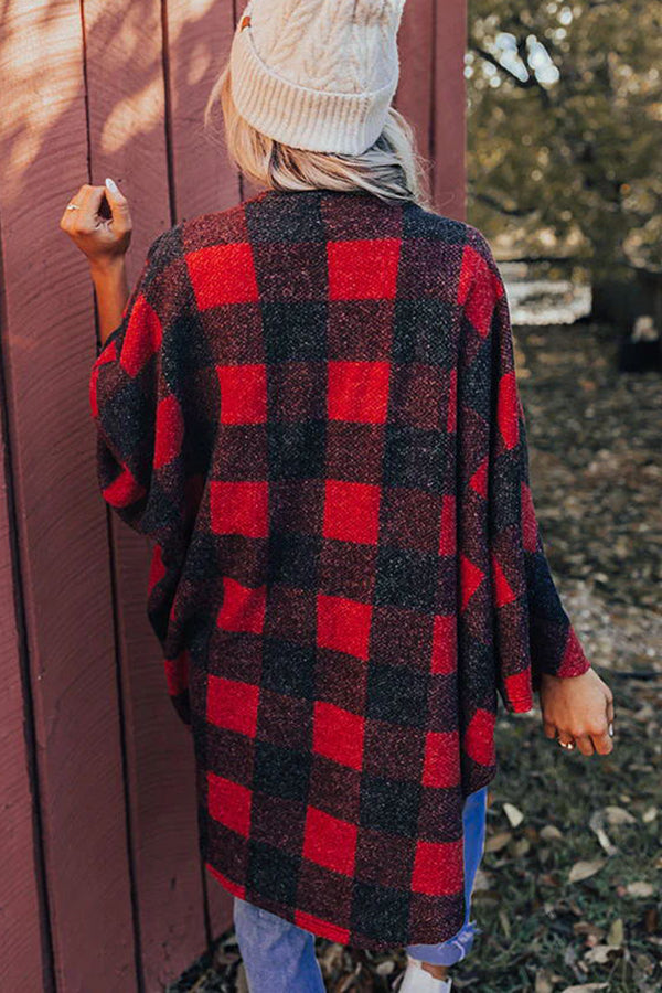 Full of Warmth Loose Check Cardigan