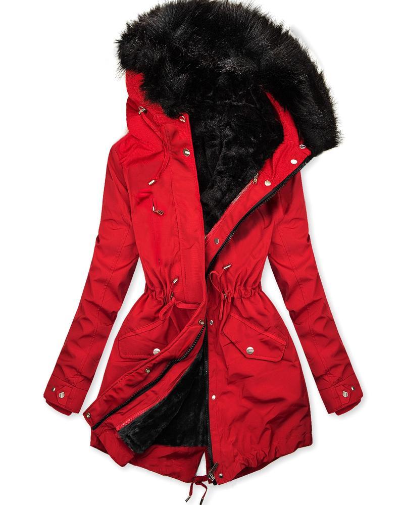 Add Velvet Padded Winter Hooded Coat