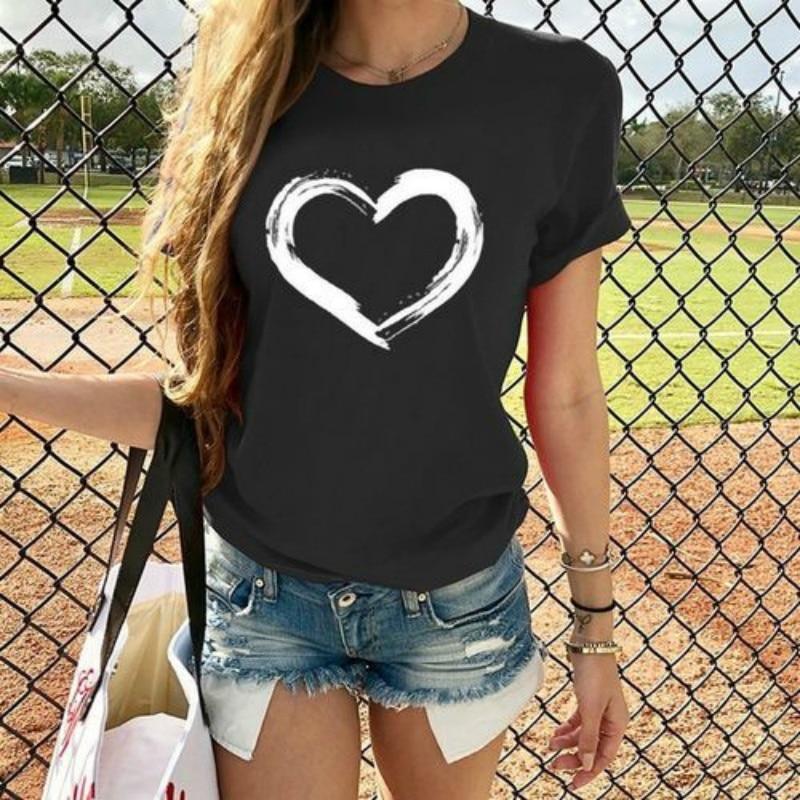 T-shirt Imprimé Coeur